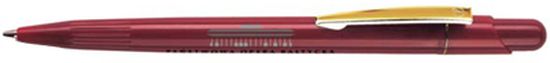 Ручка LECCE PEN MIR METAL CLIP, цвет красный / золото